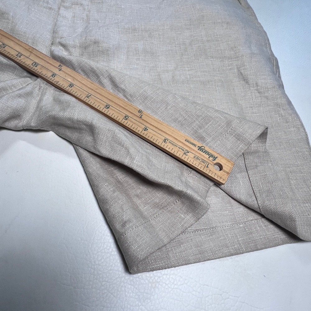 UNTUCKit St Julien Shorts Mens 40 Tan Linen Blend Chinos Casual Summer Preppy - Picture 9 of 11